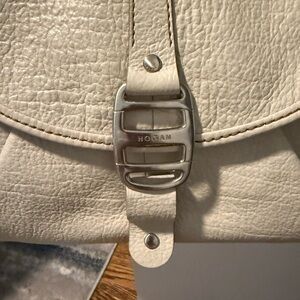 Hogan Cream Leather Shoulder Bag